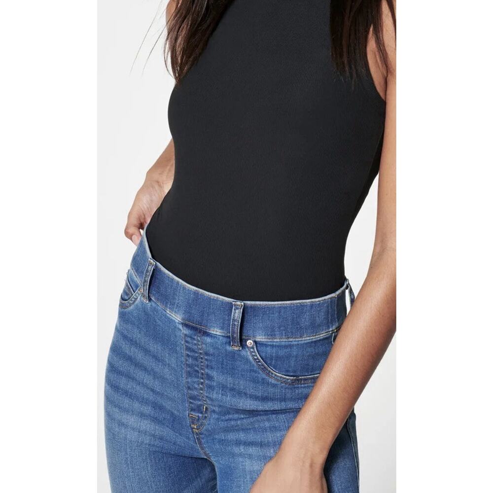 SPANX SpanxShape EveryWear Vintage Indigo Flare Pull-on Jeans #20456R-Sz LARGE - Picture 5 of 15